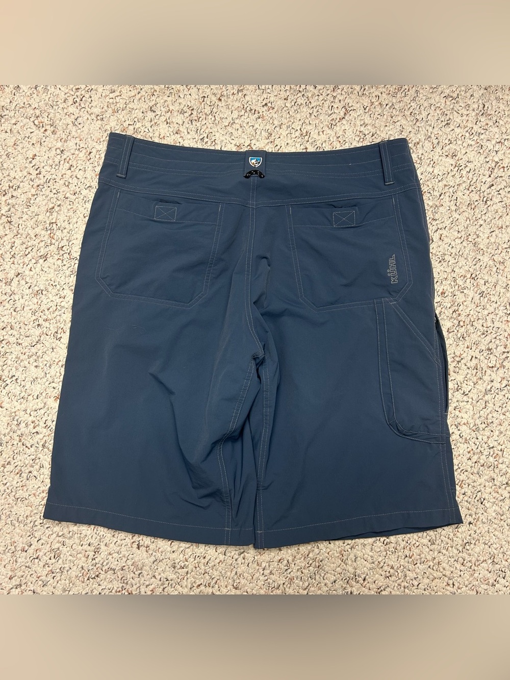 KUHL Renegade Hiking Cargo Shorts Size 38 Outdoor Sports Men’s Blue 13”